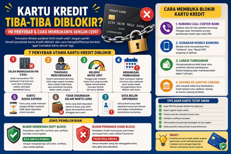 Cara buka blokir kartu kredit