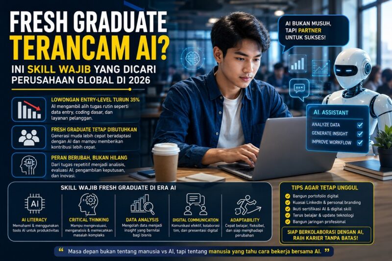 Ilustrasi Lowongan kerja Fresh Graduate terancam AI