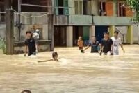 Kondisi banjir di Bungo 