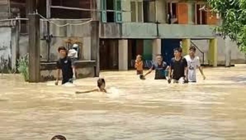 Kondisi banjir di Bungo 