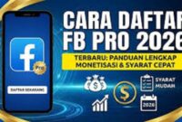 Cara daftar FB Pro