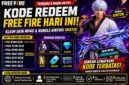 Kode redeem FF hari ini