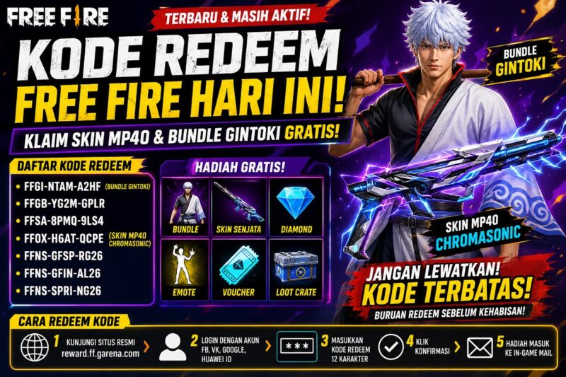 Kode redeem FF hari ini