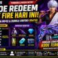 Kode redeem FF hari ini