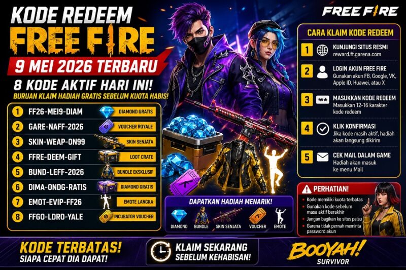 Kode redeem Free Fire hari ini