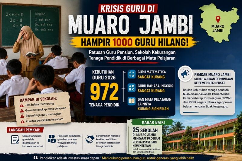 Ilustrasi Pemkab Muaro Jambi kekurangan Guru