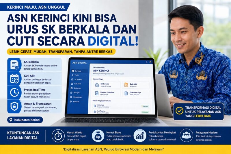 Urus Berkala dan Cuti ASN di Kerinci bisa secara online