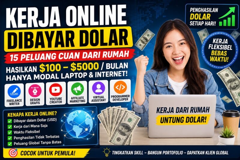 Ilustrasi Kerja online dibayar dolar