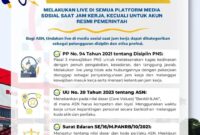ASN Dilarang Live Media Sosial Saat Jam Kerja