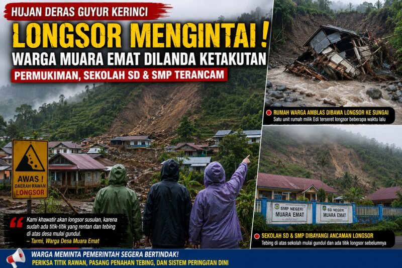Ilustrasi Desa Muara Emat diteror bencana Longsor