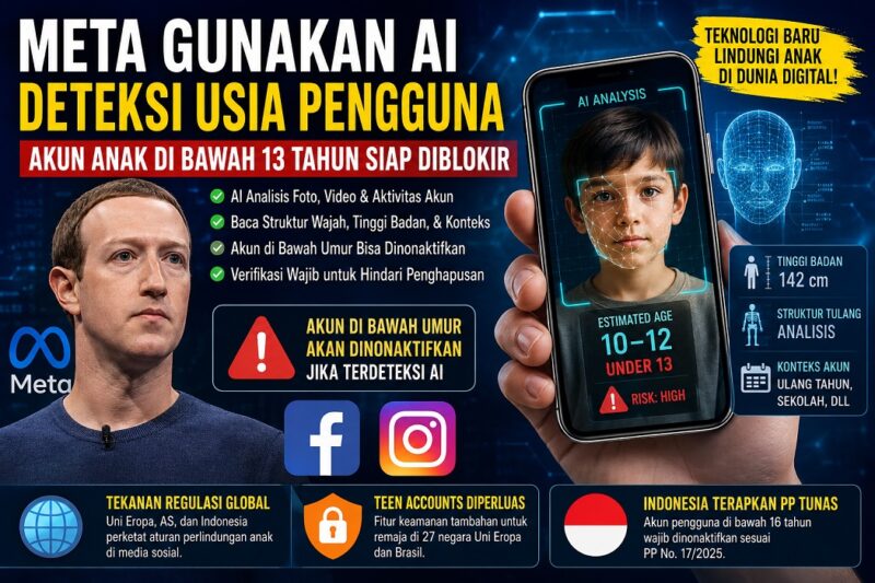 Meta mulai blokir akun facebook dan instagram anak
