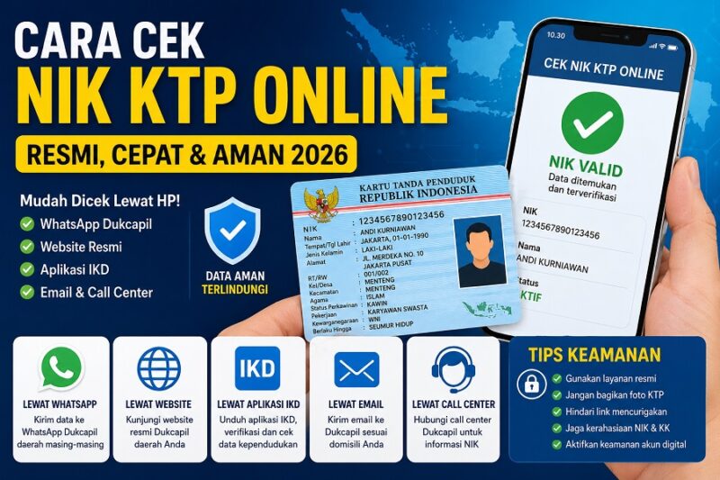 Cara cek NIK secara online