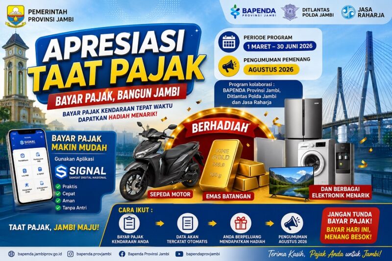 Bayar Pajak kendaraan berhadiah di Provinsi Jambi