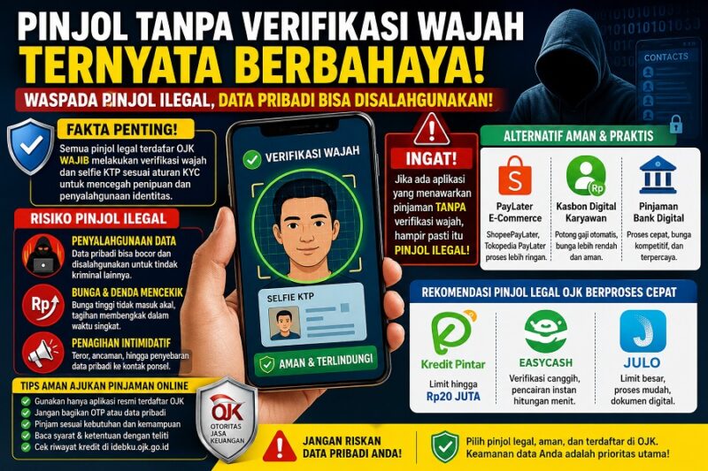 Pinjol tanpa verifikasi wajah