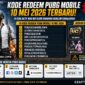 Kode redeem PUBG terbaru
