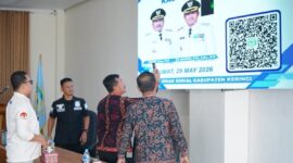 Bupati Kerinci, Monadi saat melaunching QR Code Kotak Amal Terintegrasi Kabupaten Kerinci
