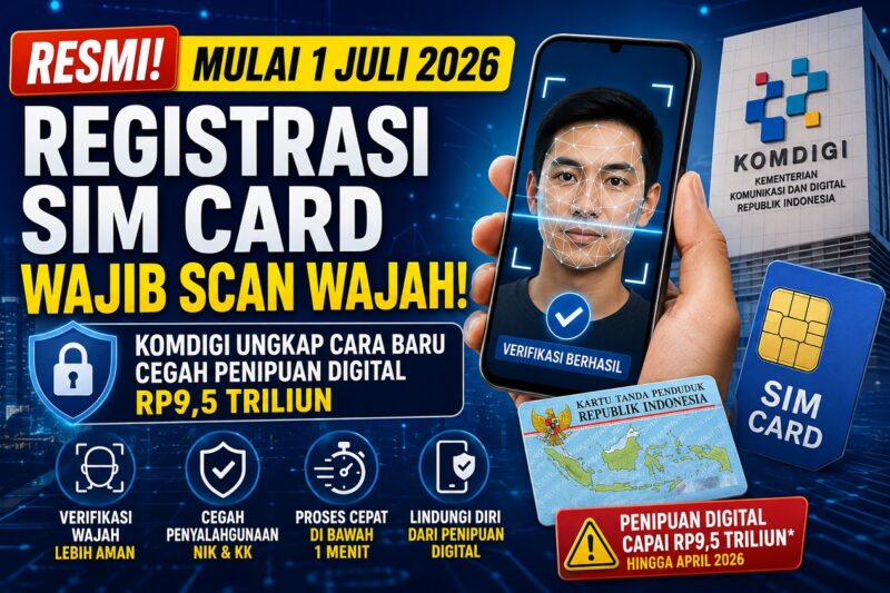 Mulai Juli registrasi sim card wajib scan wajah