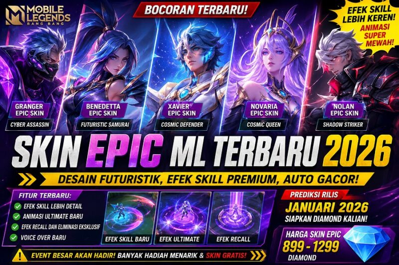 Bocoran skin epic terbau Mobile Legend