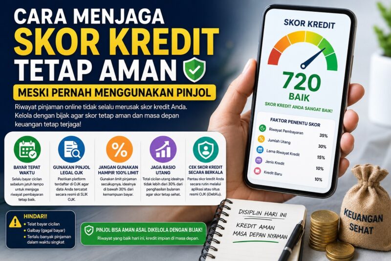 Skor kredit aman meski pernah pinjam pinjol