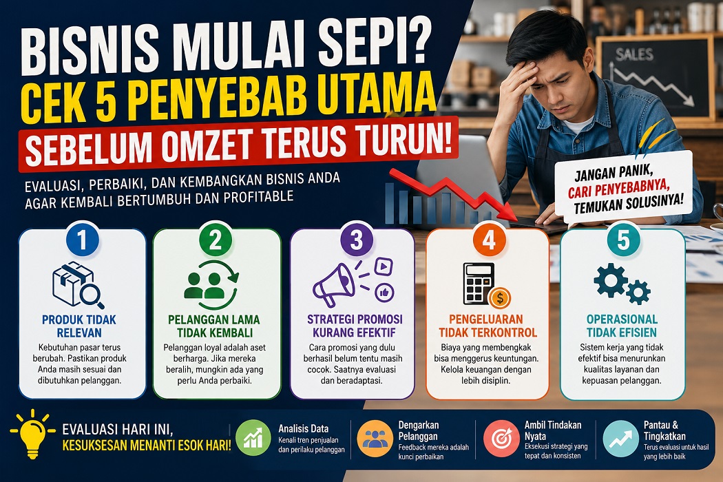 Ilustrasi penyebab bisnis mulai sepi