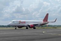 Penerbangan perdana Batik Air di Bandara Bungo