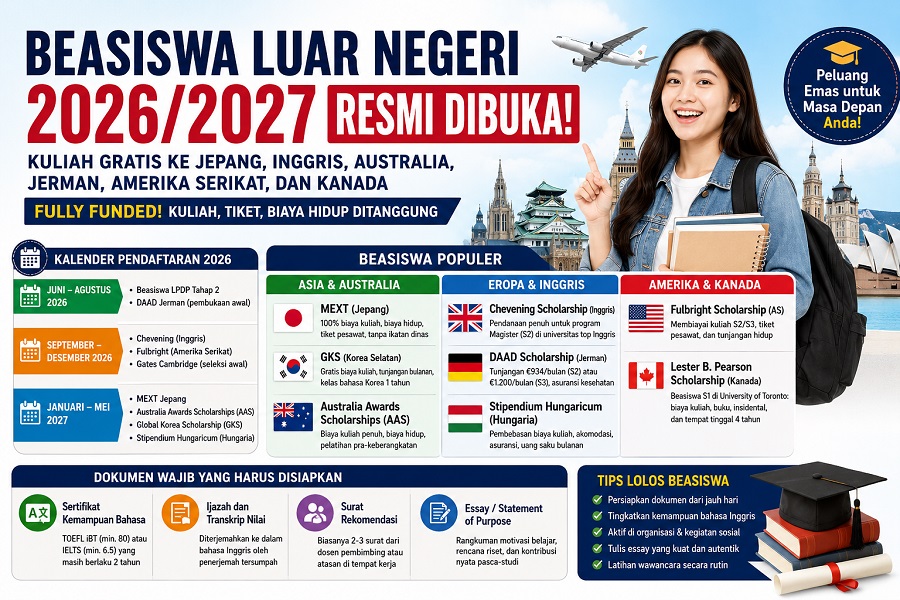 Beasiswa sekolah ke Luar Negeri