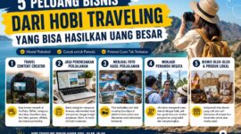 Hobi Traveling bisa dijadikan cuan dengan menjadikan ladang bisnis