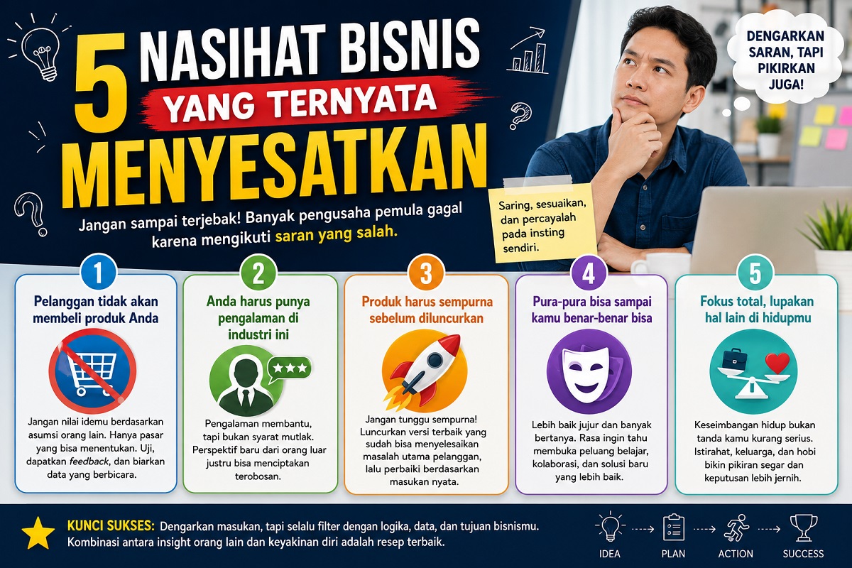 Nasihat bisnis yang menyesatkan