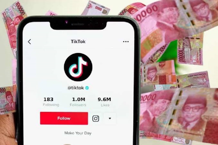 Ilustrasi penghasilan TikTok creator