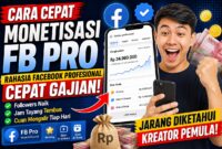 Cara cepat monetisasi FB Pro