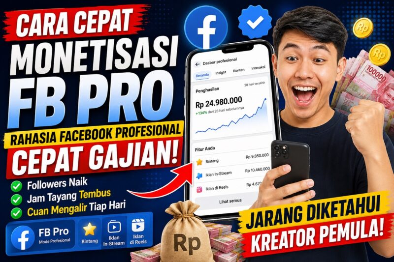 Cara cepat monetisasi FB Pro