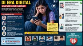 Ilustrasi kesehatan Mental Remaja di Era digital