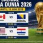 Jadwal Piala Dunia Sabtu 13 Juni 2026