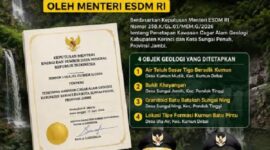 Kota Sungai Penuh Resmi Miliki Kawasan Cagar Alam Geologi