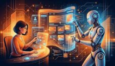 Ilustrasi AI website builder