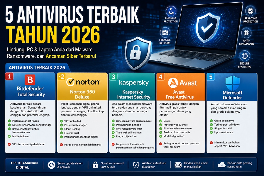 5 Anti virus terbaik 2026