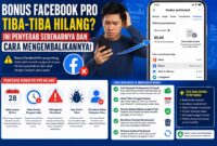 Bonus FB PRO tiba-tiba hilang