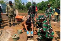 Bupati Bungo saat Letakkan Batu Pertama Tugu TMMD Kodim 0416/Bute ke-129