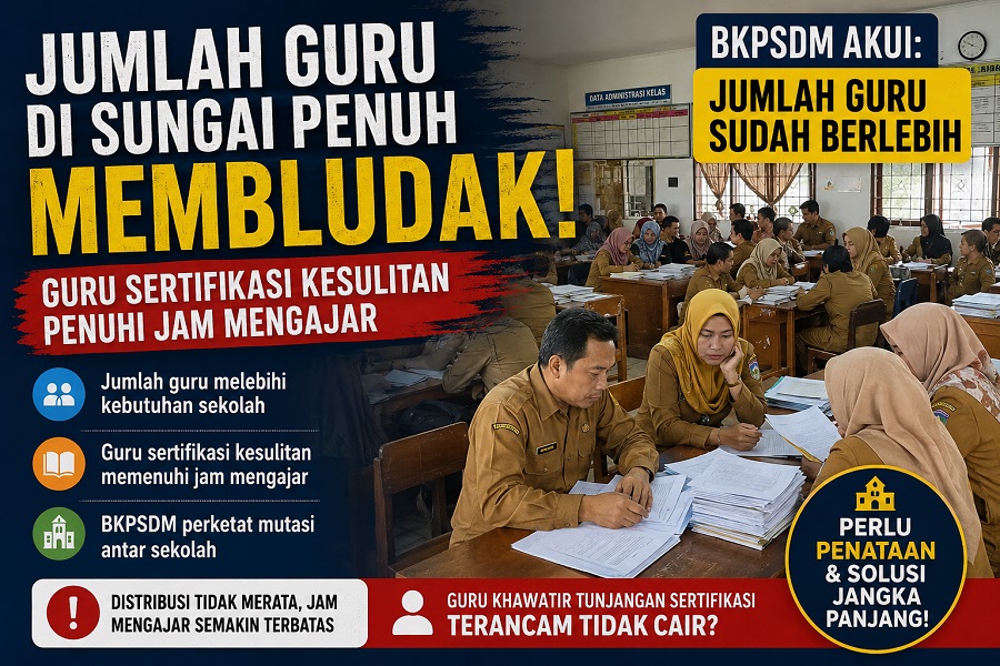 Jumlah guru di sungai penuh membludak