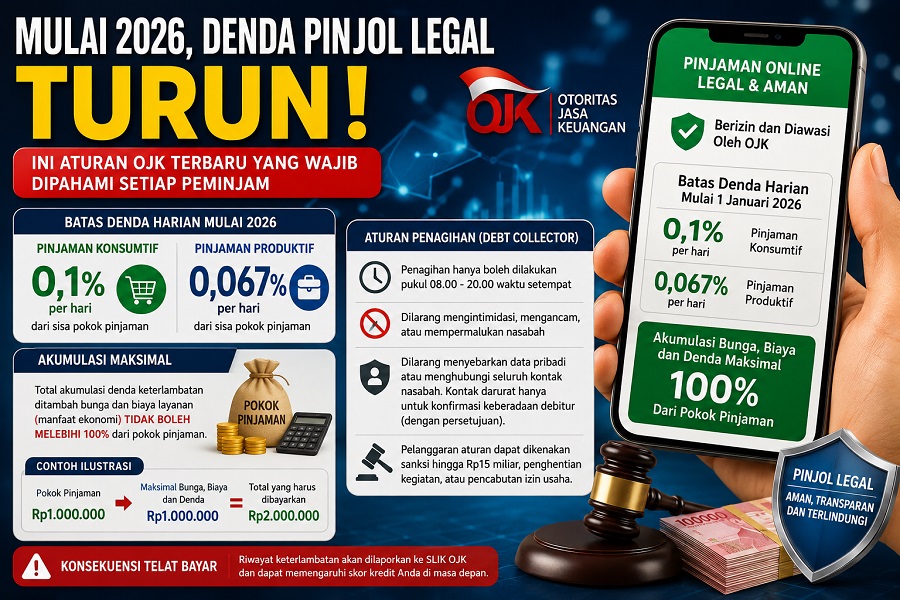 Aturan baru denda keterlambatan poembayaran pinjol