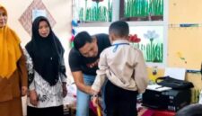 Prosesi pengurukuran seragam gratis yang mulai digelar pemkot sungai penuh