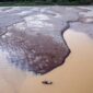 Tampak kondisi sungai batang hari yang kian menghering