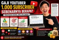 Kalkulasi gaji youtuber dengan 1000 subcriber