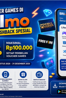 BRI Tebar Cashback 50 Persen untuk Beli Voucher Games di BRImo, Bisa Dapat Rp100 Ribu Tiap Bulan
