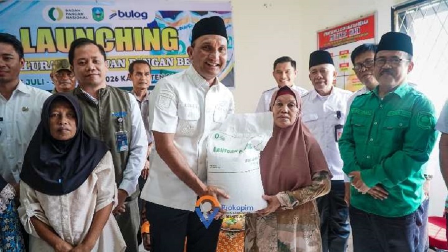 Bupati Sarolangun H Hurmin Laouncing program Bantuan Pangan