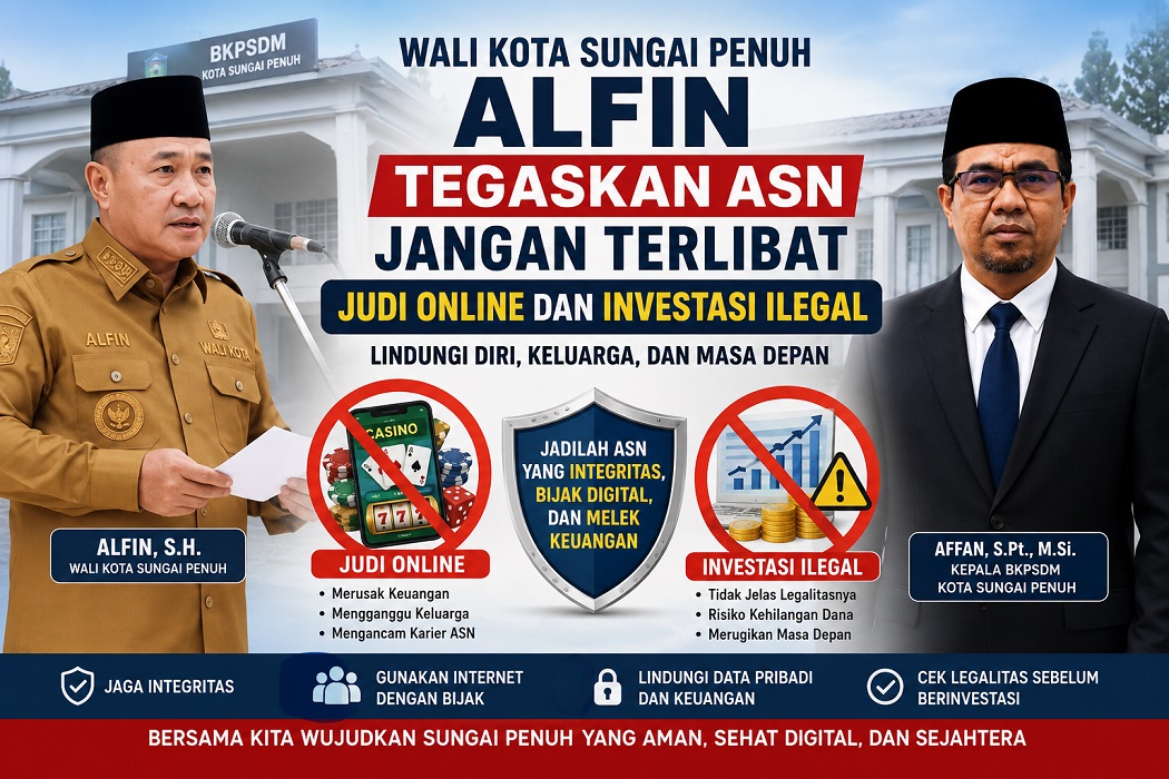 Pemkot Sungai Penuh perangi Judi Online