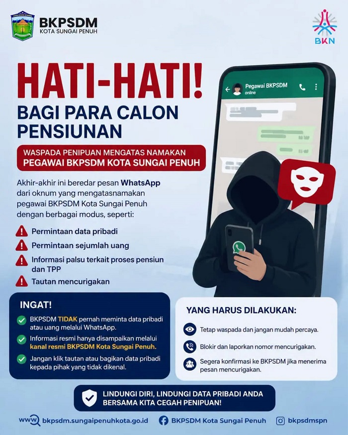 Waspada penipiun pensiunan pns di sungai penuh