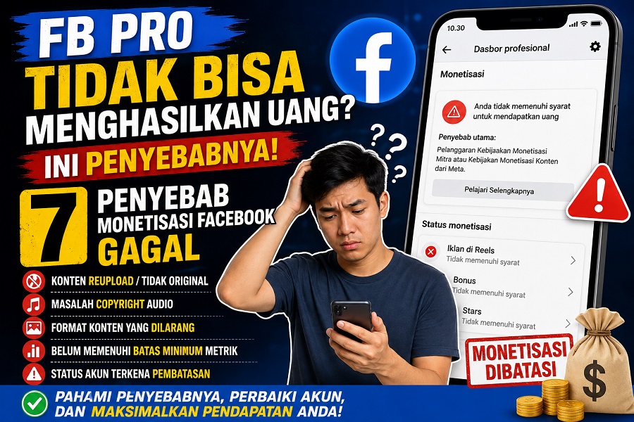 Jangan Salah! Ini Penyebab FB Pro Belum Bisa Monetisasi Meski Views Jutaan