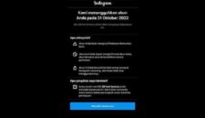 Akun Instagram terkena pembatasan
