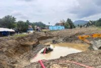 Salah satu lokasi PETI di jambi yang berhasil diamankan pihak Kepolisian